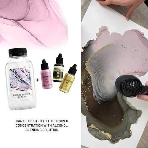 Alcohol Inks for Artists: Alcohol Ink Set #20, 4 pcs. 0.51 fl oz (15 ml) Each | Highly Pigmented Pastel Colors, Lightfast, Opaque and Matte – For Painting and Epoxy Resin – Made in the EU - color: 20, style: Pastel inks