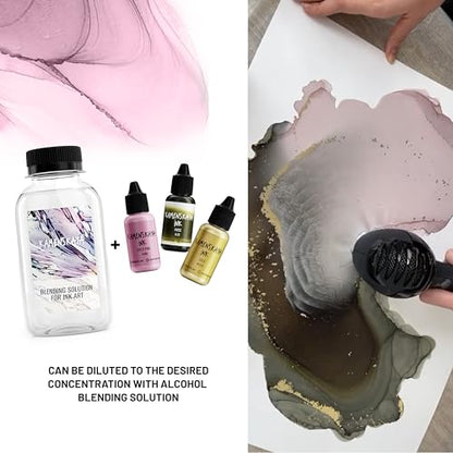 Alcohol Inks for Artists: Alcohol Ink Set #20, 4 pcs. 0.51 fl oz (15 ml) Each | Highly Pigmented Pastel Colors, Lightfast, Opaque and Matte – For Painting and Epoxy Resin – Made in the EU - color: 20, style: Pastel inks