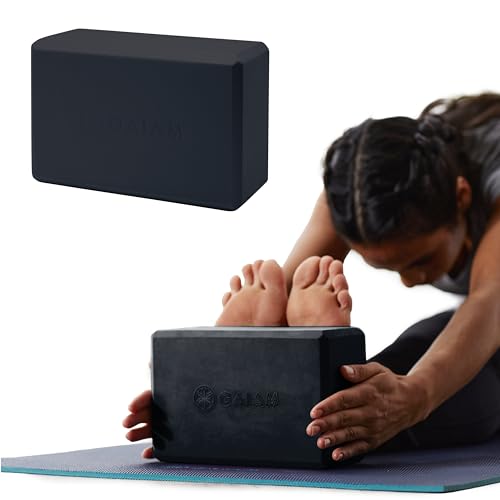 Gaiam Yoga Block - Supportive Latex-Free Eva Foam - Soft Non-Slip Surface with Beveled Edges for Yoga, Pilates, Meditation - color: Black, style: 1 Block