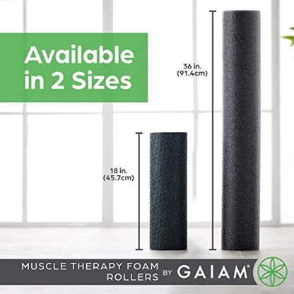 Gaiam Restore Foam Roller, Muscle Recovery, 36" Long | High-Density EVA Foam | Deep Tissue Massage | Pre & Post-Workout Muscle Recovery | Multiple Sizes | Home & Gym