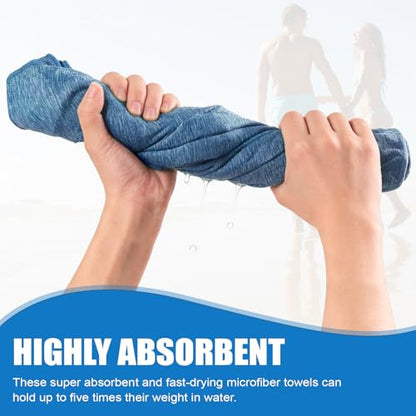 Microfiber Camping Towel Quick Dry,Lightweight Fast Drying Body Towel for Travel Beach Hiking Backpacking Swimming Pool(Blue, 1 Pack L(30X60 Inch) - color: Blue, size: 1 Pack L(30X60 Inch
