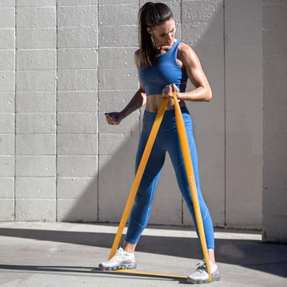 Meister X Band Comfort-Width 41" x 2" Resistance Bands - X-Wide Premium Loop Bands - style: Light / Yellow