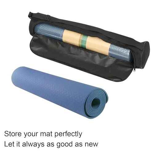 EVEME Yoga Mat Bag for Women & Men,Travel Yoga Gym Bag for 1/4" 1/3" Thick Exercise Yoga Mat,Fitness mat bag,sprot mat pouch - color: Extra Large-Black