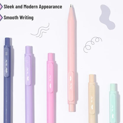 Mr. Pen- Pastel Mechanical Pencil Set with Lead Refills & Erasers, 6 Pack | 3 Sizes, 0.5 0.7 & 0.9mm, 6x Tubes HB Lead Refill, 3x Eraser for School Supplies, Students, Drawing & Sketching