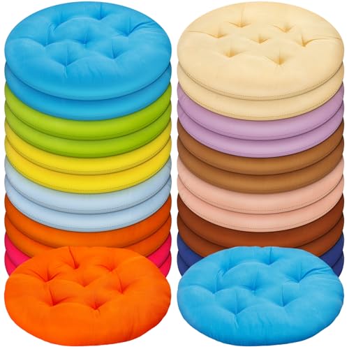 Tinideya 24 Pcs Floor Cushions Classroom,Small 11.8 Inch,Colorful - color: Colorful, size: Small 11.8 Inch