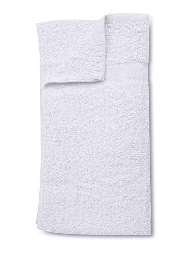 GOLD TEXTILES White Hand Towels 24 Pack (15x25 Inches) Cotton Blend Salon Towels Thin, Light Weight, Quick Drying Spa Towels