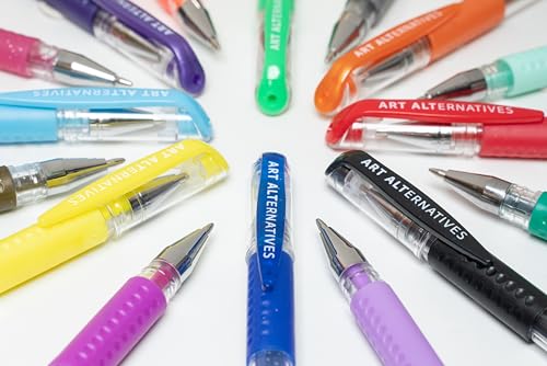 Art Alternatives Gel Pen, Glitter Silver - Ballpoint - Non-Smear + Quick Dry - Writing, Drawing, Coloring, Journal, Planner - color: Glitter Silver, size: 1 Count (Pack of 1)