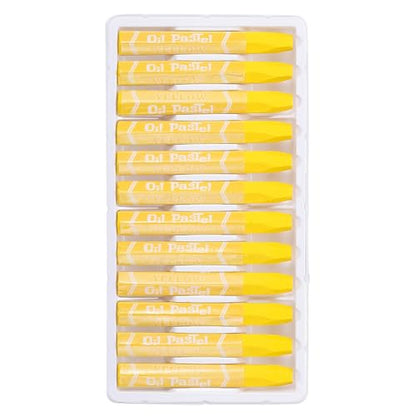 PATIKIL Yellow Oil Pastels, 48Pcs Soft Oil Crayons Pastels Stick Vibrant and Creamy Art Supplies Bulk for Artists Beginners Art Painting Drawing Blending Graffiti Gallery - color: Yellow
