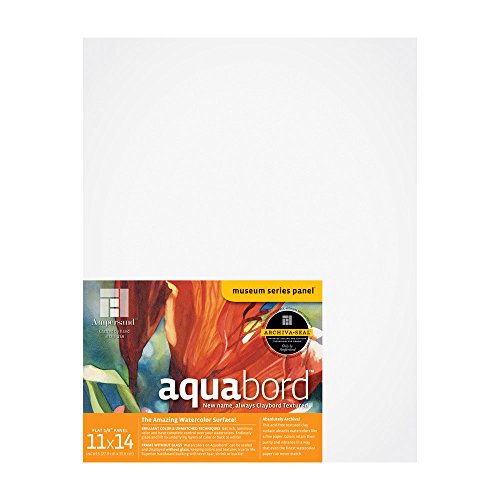 Ampersand Aquabord Panel for Watercolor and Gouache, 1/8 Inch Depth, 11X14 Inch (CBT11) - color: Flat Profile, size: 1/8 Inch, 11" x 14"