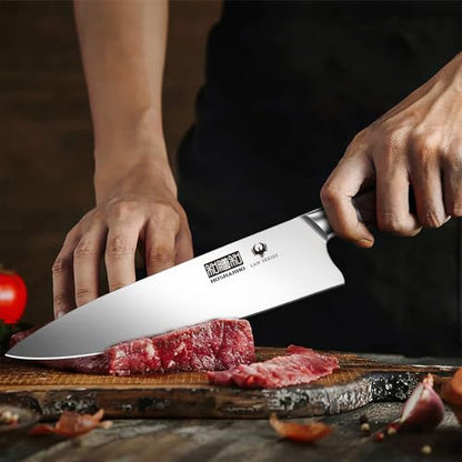 HOSHANHO 5PCS Japanese Kitchen Knife Set, Sharp Chef Knives & Wood Handle | Professional Ultra Sharp High-Carbon Stainless Steel Cooking Knife Set with Ergonomic Wood Handle, Elegant Box for Home Gift - size: 5 Pieces Knife Set