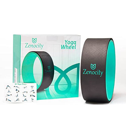 Yoga Back Roller - Yoga Wheel for Stretching and Back Pain Relief - Back Stretcher - Foam Roller - Balance Accessory for Stretching - Thick Padding for Comfort - Improve Flexibility
