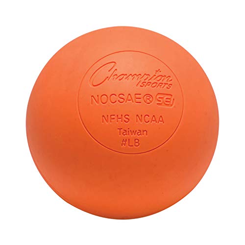 Champion Sports Lacrosse Balls & Rhino Skin® Foam Balls – Official Size Balls for Games, Practice & Training, NCAA, NFHS & SEI Certified, Multiple Colors, Packs & Styles Available - color: Orange, size: 1-Pack