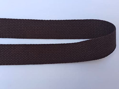 1 Inch Cotton Webbing 10 Yards Cotton Strap for Tote Canvas Bags Crafts Sewing (2021 Coffee Brown) - color: 2021 Coffee Brown