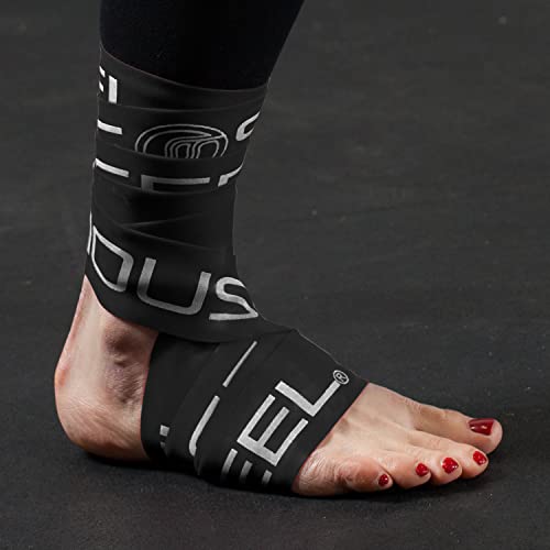Serious Steel Mobility & Recovery (Floss) Bands |Compression Band | Tack & Flossing Band (7' L x 2" W) - color: Pair - Black