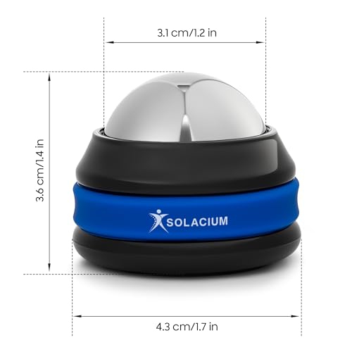 Solacium CryoSphere Mini - Stainless Steel Cold Massage Roller Ball - Handheld Massage Tool for Sore Muscles, Shoulders, Arms, Neck, Back, and Feet