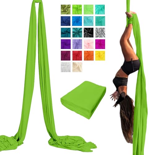 PRIOR FITNESS Pro Aerial Silks, SGS&CE Certified, 15/20/25Yards Fabric - color: Fruit Green, size: 20yard