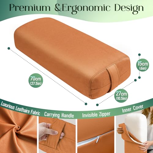 Crushed Sponge Yoga Bolster Pillow for Yin Yoga & Meditation | Crushed sponge filling, supportive & comfortable, ideal for Yin Yoga, restorative & meditation