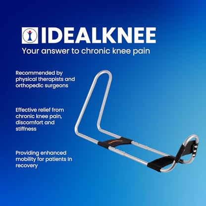 IdealKnee Knee Extension Device Knee Stretcher Knee Rehab Equipment 2 Pads | ACL & MCL Recovery Support, Knee Mobility Training, Therapy Rehab Use, Adjustable Extension Design, Supports Range of Motion