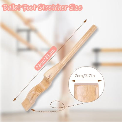 WodGod Professional Wooden Ballet Foot Stretcher Set - Arch Enhancer and Toe Strengthener for Ballet Dancers, Gymnasts, Yoga Practitioners with Portable Bag- Ideal Dance Accessories Gift