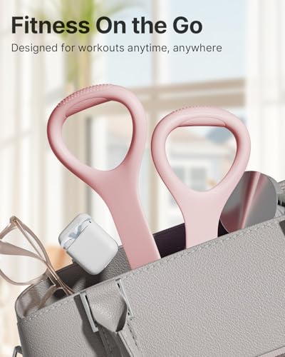 YOTTOY Figure 8 Resistance Band, Elastic Resistance Band with Comfortable Handles for Home Workout, Physical Therapy, Arm, Leg & Glute Training - color: Pink