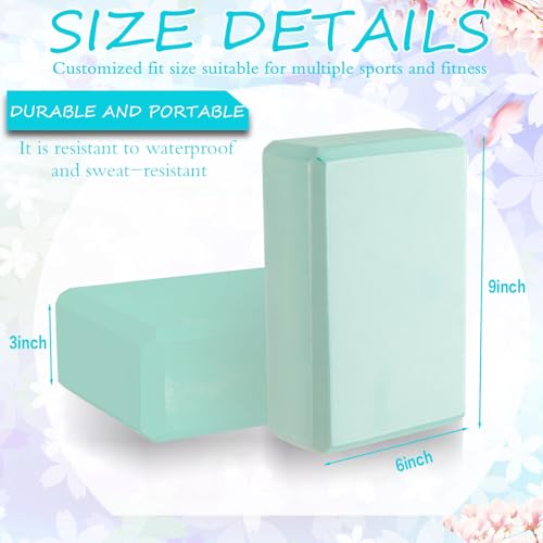 Outus 20 Pcs Yoga Blocks Bulk 9 x 6 x 3 Inch High Density Bricks to Improve Strength Flexibility Balance Soft Non Slip Gymnastic Blocks for Yoga Sports