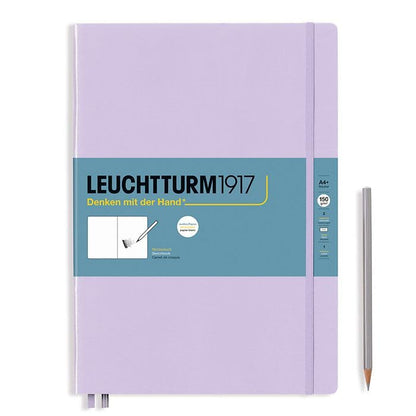 Leuchtturm1917 - Master A4 Hardcover Sketchbook (Lilac) - 112 Pages of 150g/m² Paper | 112 pages, thread binding, acid-free, folding case, lilac, drawing card, developed in Germany - color: Lilac, size: Master (A4+)