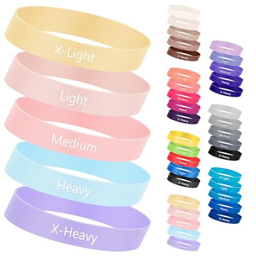WinnerWhy 5 Pack Toe Exercise Bands Stretcher Separator Spacer,Pastel | Silicone Spacers for Bunion Corrector Alignment, Resistance Loop for Yoga Stretching Exercise, Foot Care with Carry Bag - color: Pastel