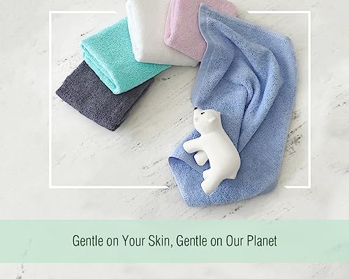 Washcloths 12 Pack 33 x 33 cm - Soft Face Cloths for Your Facial Towel, Wash Cloths for Your Body (White + Teal) - color: White+teal