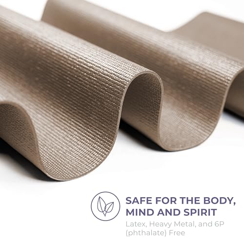 Voyage 5mm Studio Yoga Mats, 10 Pack, 72x24in | Extra Long, Anti-Tear Exercise Mats for Workout, Stretching, Fitness - Non Slip Gym Mats for Home, Schools and Studios - color: Mocha