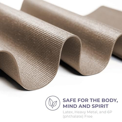 Voyage 5mm Studio Yoga Mats, 10 Pack, 72x24in | Extra Long, Anti-Tear Exercise Mats for Workout, Stretching, Fitness - Non Slip Gym Mats for Home, Schools and Studios - color: Mocha