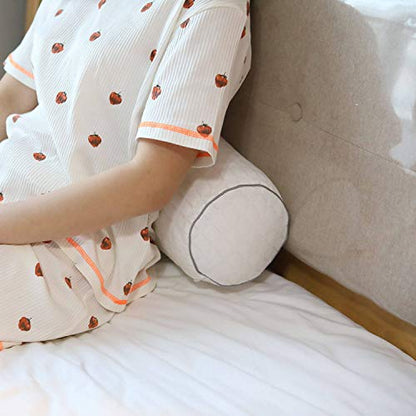 Kingnex Cylinder Bolster Roll Pillow for Sleeping on Back or Side 18x6 - size: 18 x 6"