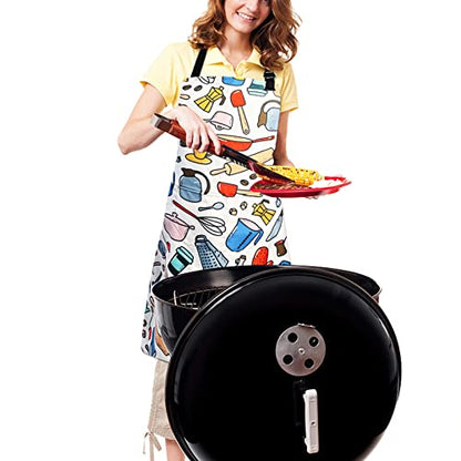 Adjustable Waterproof Apron Bib Apron with 2 Pockets Cooking Kitchen Aprons for Women Men Chef - color: Kitchen Apron