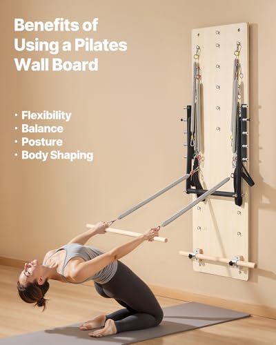 VEVOR Pilates Reformer Foldable, Suitable for Intermediate and Beginners Users, Pilates Equipment for Home Gym Studio Use with 4 Adjustable Resistance Spring, Up to 400 LBS - color: White, size: Springboard