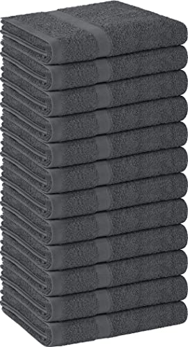 Utopia Towels Salon Towels, Pack of 12, 16x27 in, 100% Cotton, Grey - color: Grey, size: 12 Pack