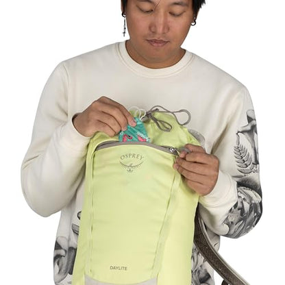 Osprey Daylite Cinch Backpack - Lightweight Travel Bag for Hikes, Festivals, and Everyday, Fuzzy Window Print/Torrent Blue - color: Fuzzy Window Print-torrent Blue