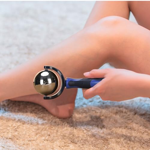 Nobility Massage Ball Roller– Ice Cold and Hot for Deep Tissue and Sore Muscle Relief of Stiffness and Stress, Body, Neck, Back, Foot, Plantar (Blue) - color: Blue