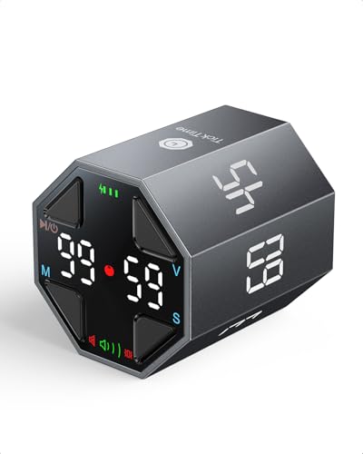 Ticktime T8 Pomodoro Timer Cube for Focus, Study, Work, Task, ADHD, Kitchen - color: Gray