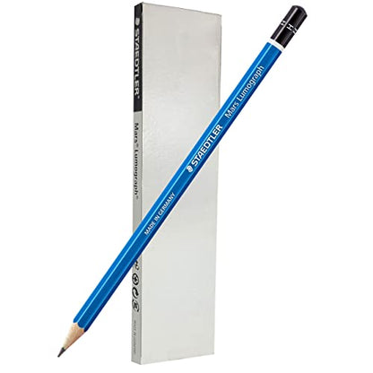 STAEDTLER Mars Lumograph H Graphite Art Drawing Pencil, 6 Pencils | for Sketching and Shading, Break-Resistant Premium Woodcase Drawing Pencils, 6-Piece Set - style: H