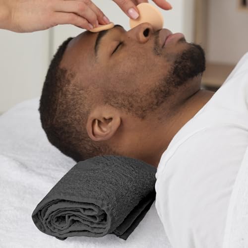 Reed&Pick 24 Pack Dark Grey Hand Towels 100% Cotton Spa Towels – 16x26 inches Highly Absorbable Facial Gym Towel Hair Towels and Face Bulk Small Towel (Not Bleach Proof) - color: Dark Grey, size: 16x27 Pack of 24