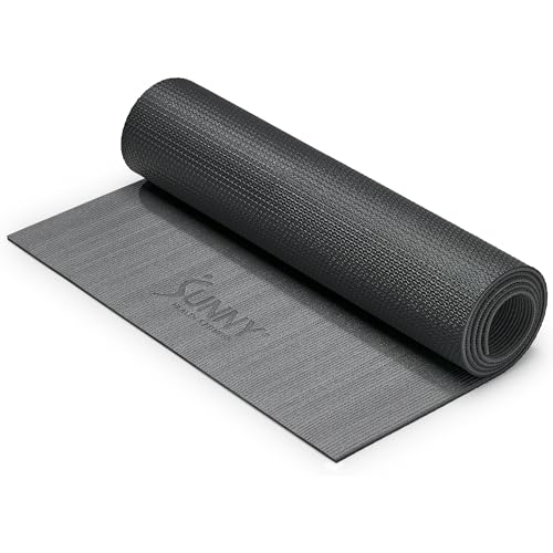Sunny Health & Fitness Exercise Yoga Mats - Non-Slip Support for Home & Gym - color: Premium Grey