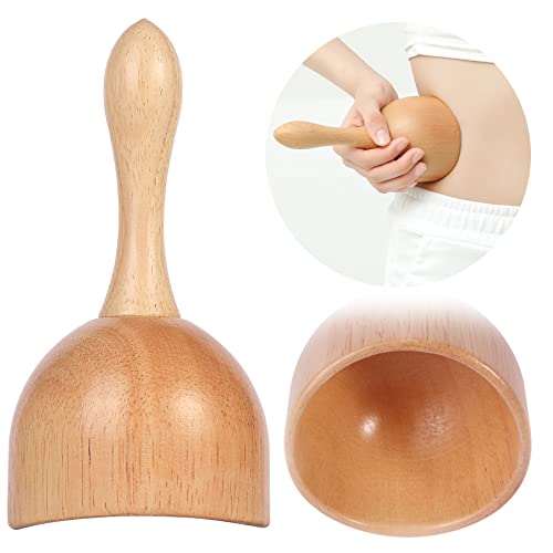 Komogir Handhleld Wooden Massage Cup Wood Therapy Massage Tool Body Sculpting Tools for Maderoterapia,Lympahtic Drainage,Anti-Cellulite,Muscle Pain Relief