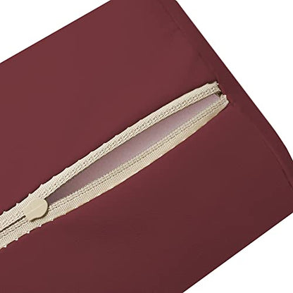 Saloniture Half Round Neck Massage Table Bolster Pillow Pad - 13 x 6 x 3 Inch - Burgundy - color: Burgundy
