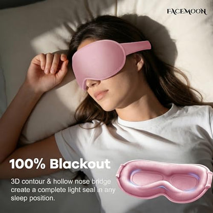 Weighted Eye Mask for Sleeping 2 Pack: Gentle Pressure Blackout Sleep Mask with 3D Contoured Cups, Zero Eye Pressure Sleep Mask for Lash Extensions, Memory Foam Travel Mask, Pink Purple - color: Pink & Purple (2 Pack)