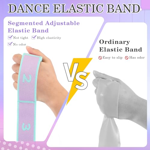 Stretch Strap for Kids Elastic Gymnastic Stretching Ballet Dance Band with 8 Loops Adjustable Exercise Training Resistance Strap for Children Stuff Pilates Latin Yoga Equipment - color: Purple