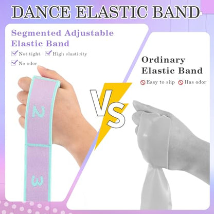 Stretch Strap for Kids Elastic Gymnastic Stretching Ballet Dance Band with 8 Loops Adjustable Exercise Training Resistance Strap for Children Stuff Pilates Latin Yoga Equipment - color: Purple
