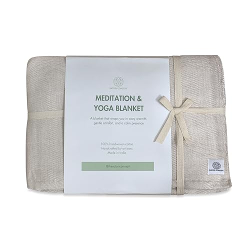 Premium Meditation and Yoga Blanket for Relaxation and Practice (Sand) - color: Sand