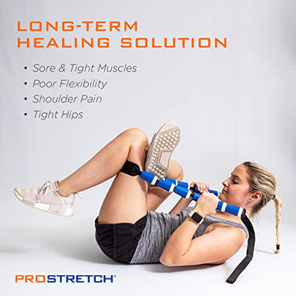 ProStretch StretchRite, Stretching Strap for Sore Muscles, Blue/White - color: Blue/White