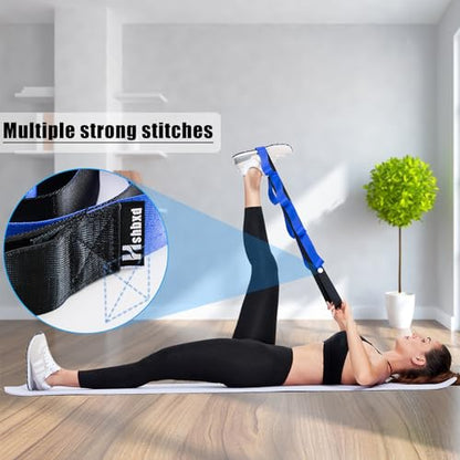 Stretching Strap with Loops, Leg Stretch Bands for Exercise, Yoga Strap for Physical Therapy, Fascia Stretcher Belt
