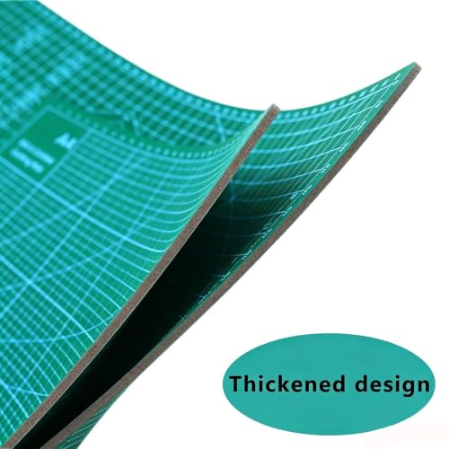 Corey-z Cutting Mat 2 Pack, 14x13 Large Mat & 8.7x5.9 Self Healing Small Mat for Sewing, Quilting, Scrapbooking, Arts and Crafts, Rotary Cutter Compatible
