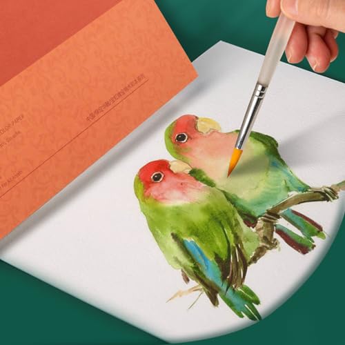 MEEDEN 8.3×12" Cotton Watercolor Paper Block, Smooth Surface Watercolor Paper, Hot Press, 140lb/300gsm, 20 Sheets for Painting & Drawing, Wet, Mixed Media - color: Hot Press, size: 9×12"